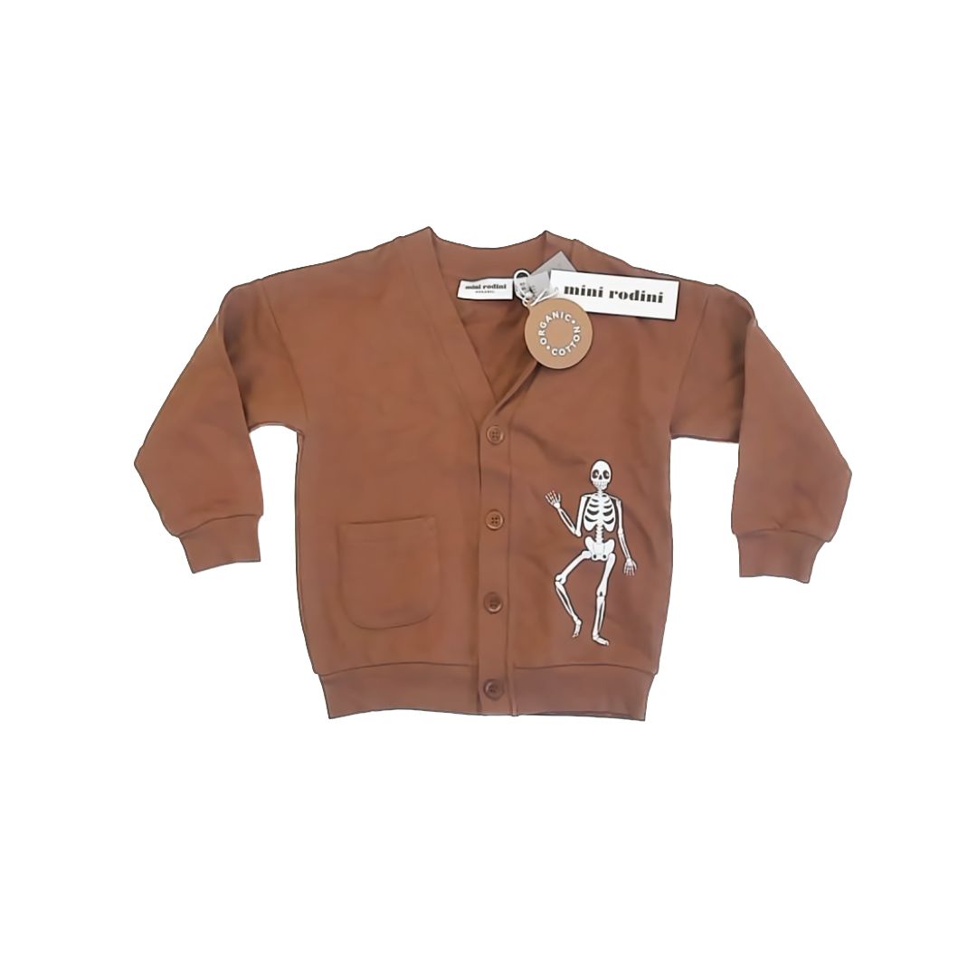 Mini Rodini Boys Rust Cardigan Size: 2-3T (92-98) Rust
