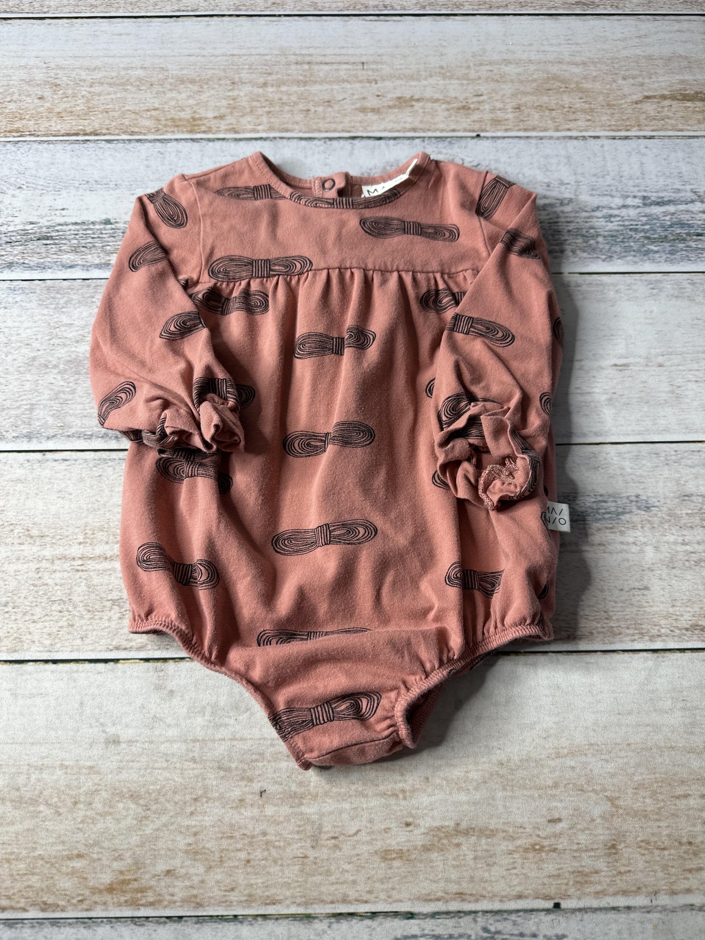 main clothing Girls Rust Long Sleeve Outfit Size: 6-12 months Rust