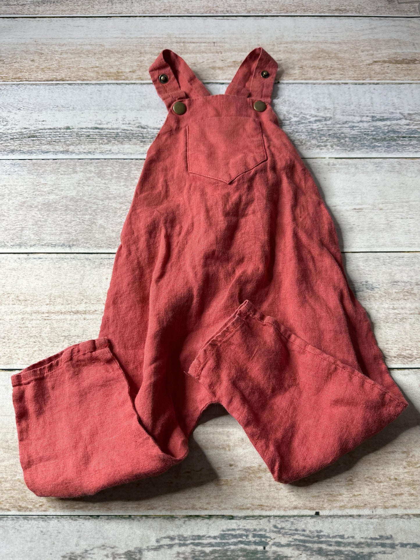 Beya Made Unisex Rust Overalls Size: 18 months Rust