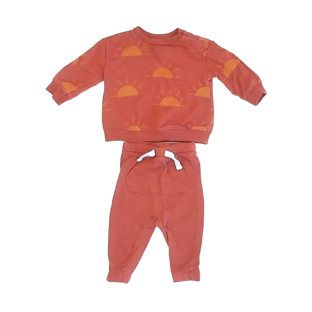 Little Co. Unisex Rust Apparel Sets Size: 3M Rust
