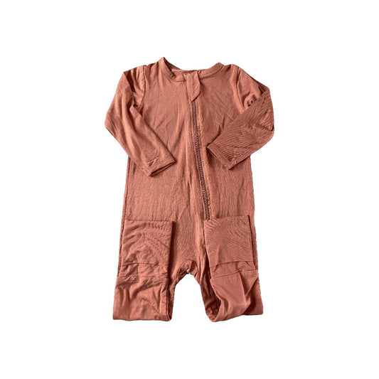 Little Organic co Unisex Rust Pajamas Size: 12-18 months Rust