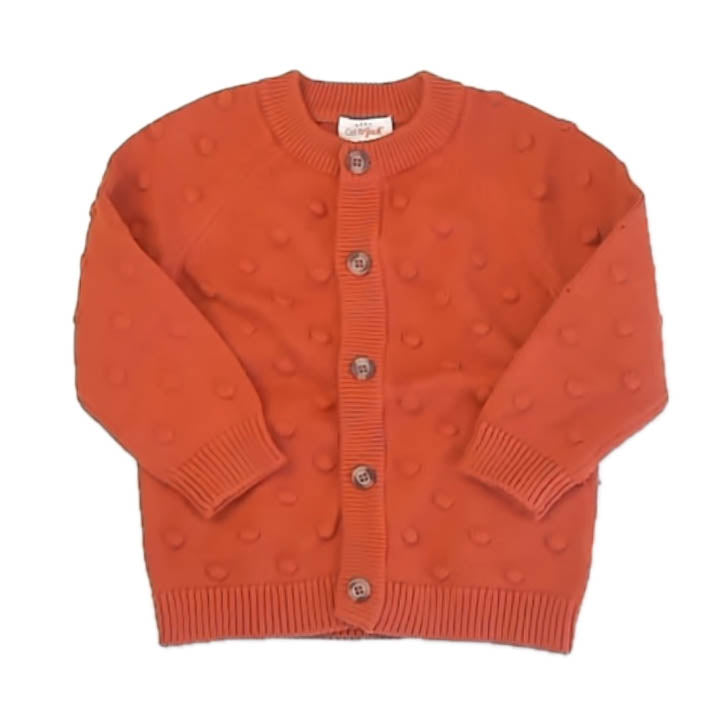 Cat & Jack Girls Rust Cardigan Size: 12 Months Rust