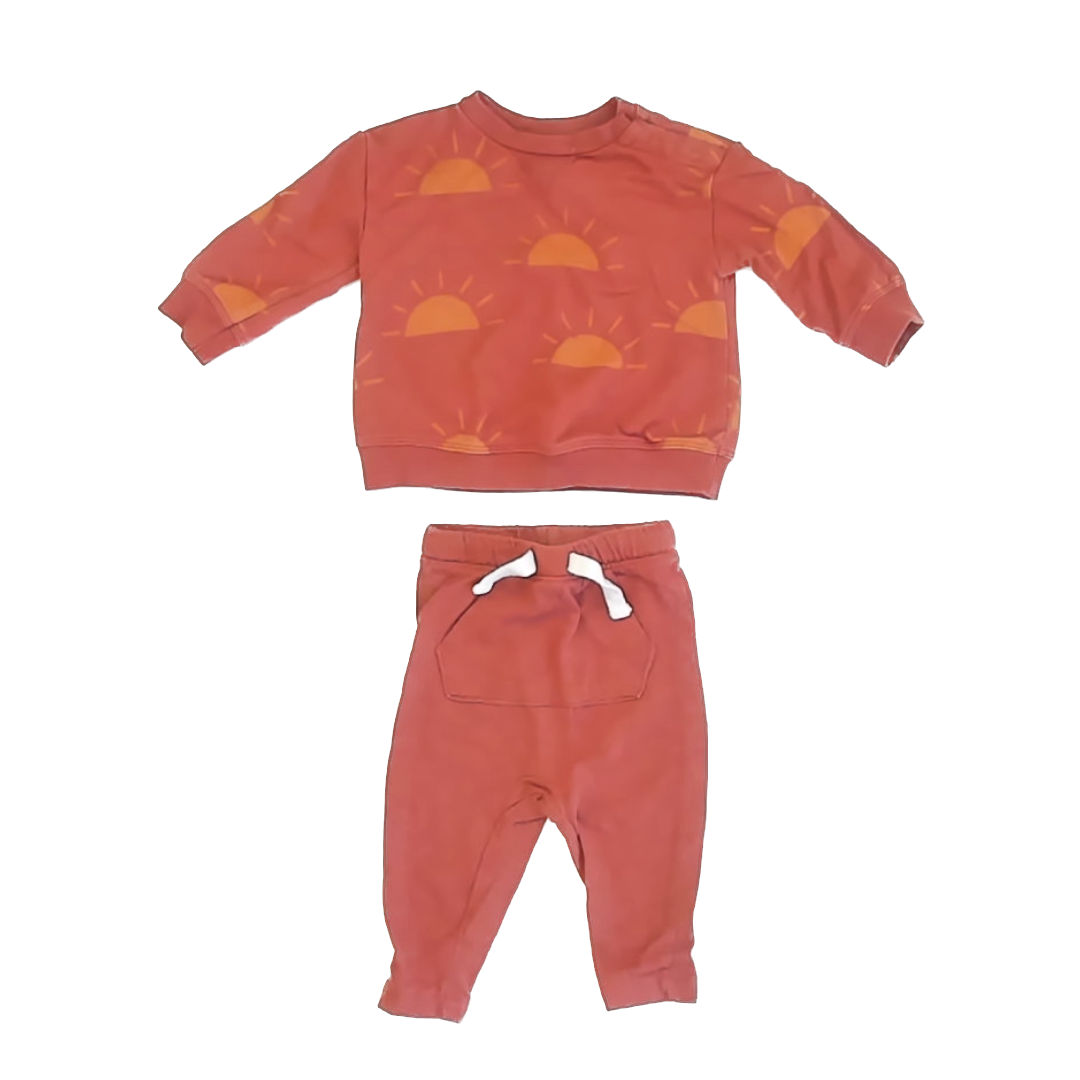 Little Co. Unisex Rust Apparel Sets Size: 3M Rust