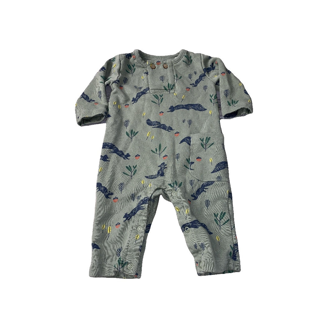 Oliver & Rain Boys Sage | animals Long Sleeve Outfit Size: 3 months Sage | animals