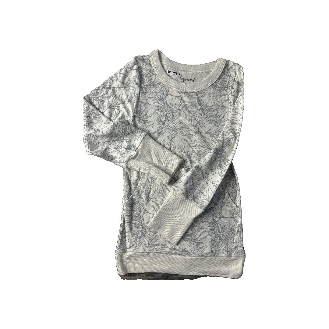 Unisex Sage | Beige Long Sleeve Shirt Size: 4T Sage | Beige