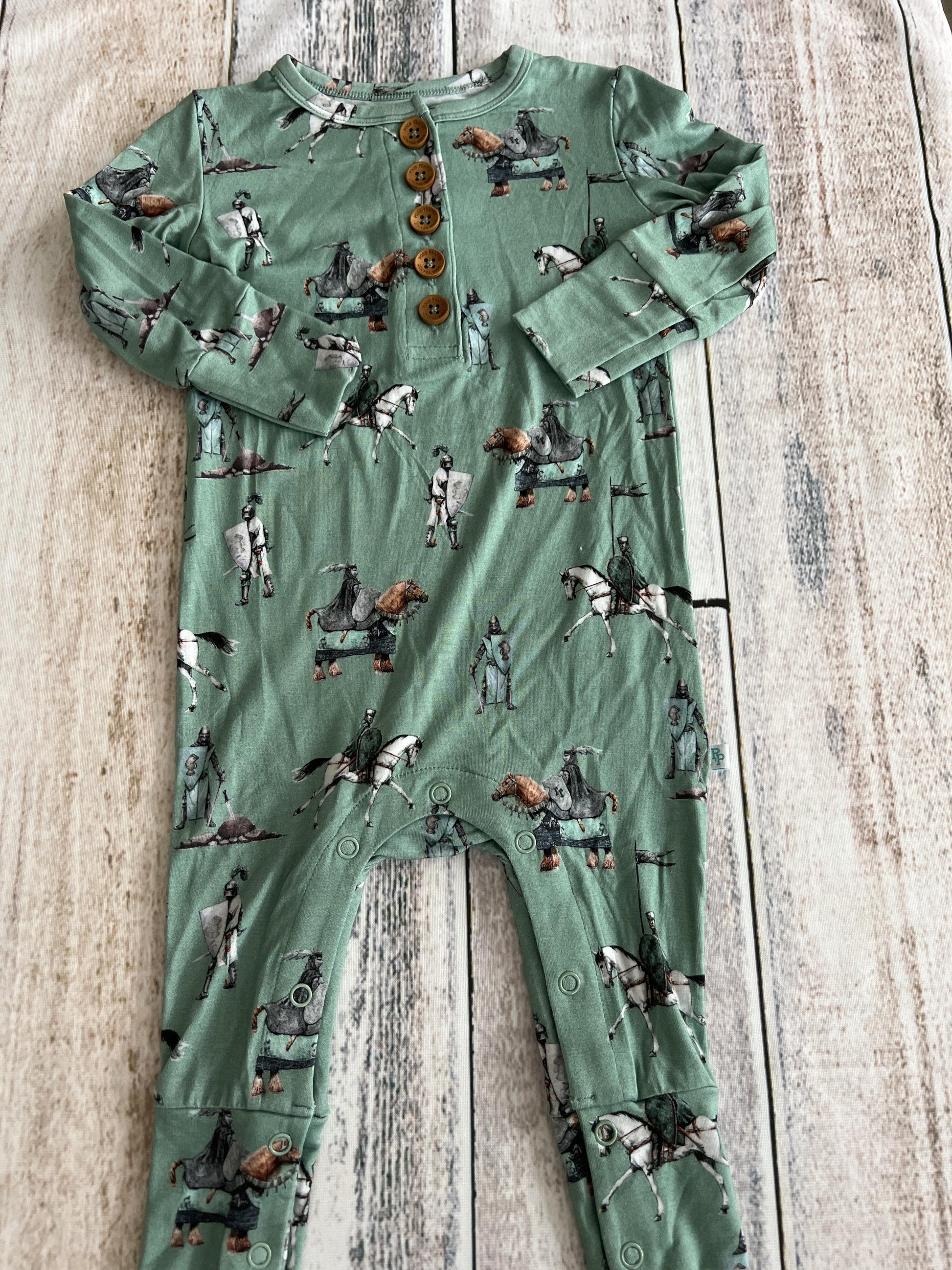 Posh Peanut Boys Sage | Fantasy | Whimsical Long Sleeve Outfit Size: 9-12 Months Sage | Fantasy | Whimsical