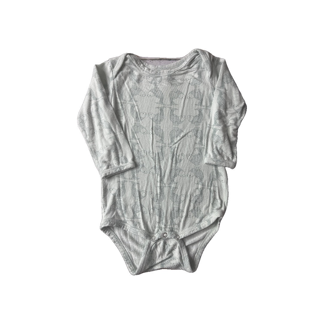 Kate Quinn Unisex Sage | fish Onesie Size: 12-18 months Sage | fish
