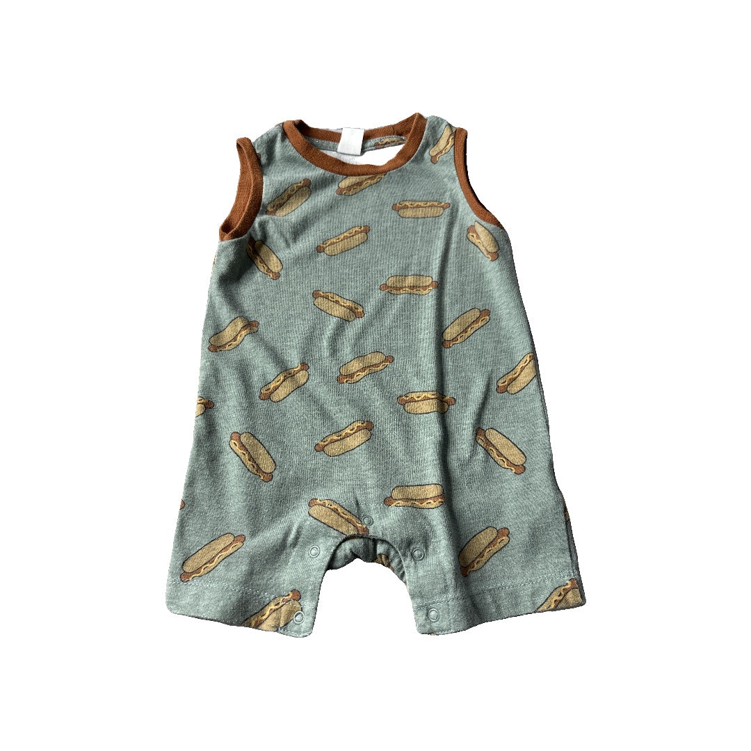 PL Baby Boys Sage | Food Romper Size: 18 months Sage | Food