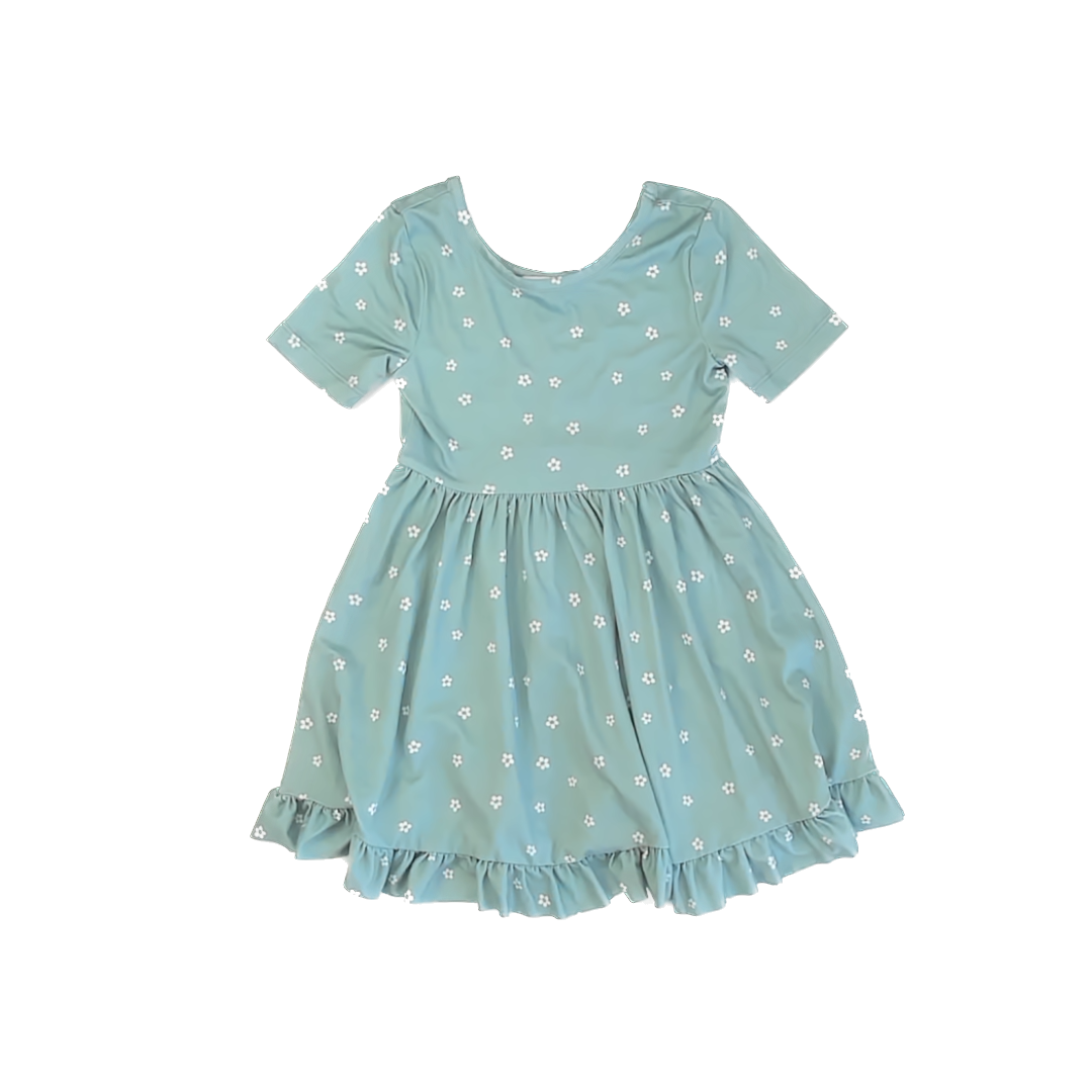 Chenault Girl Girls Sage Green Dress Size: 4T Sage Green