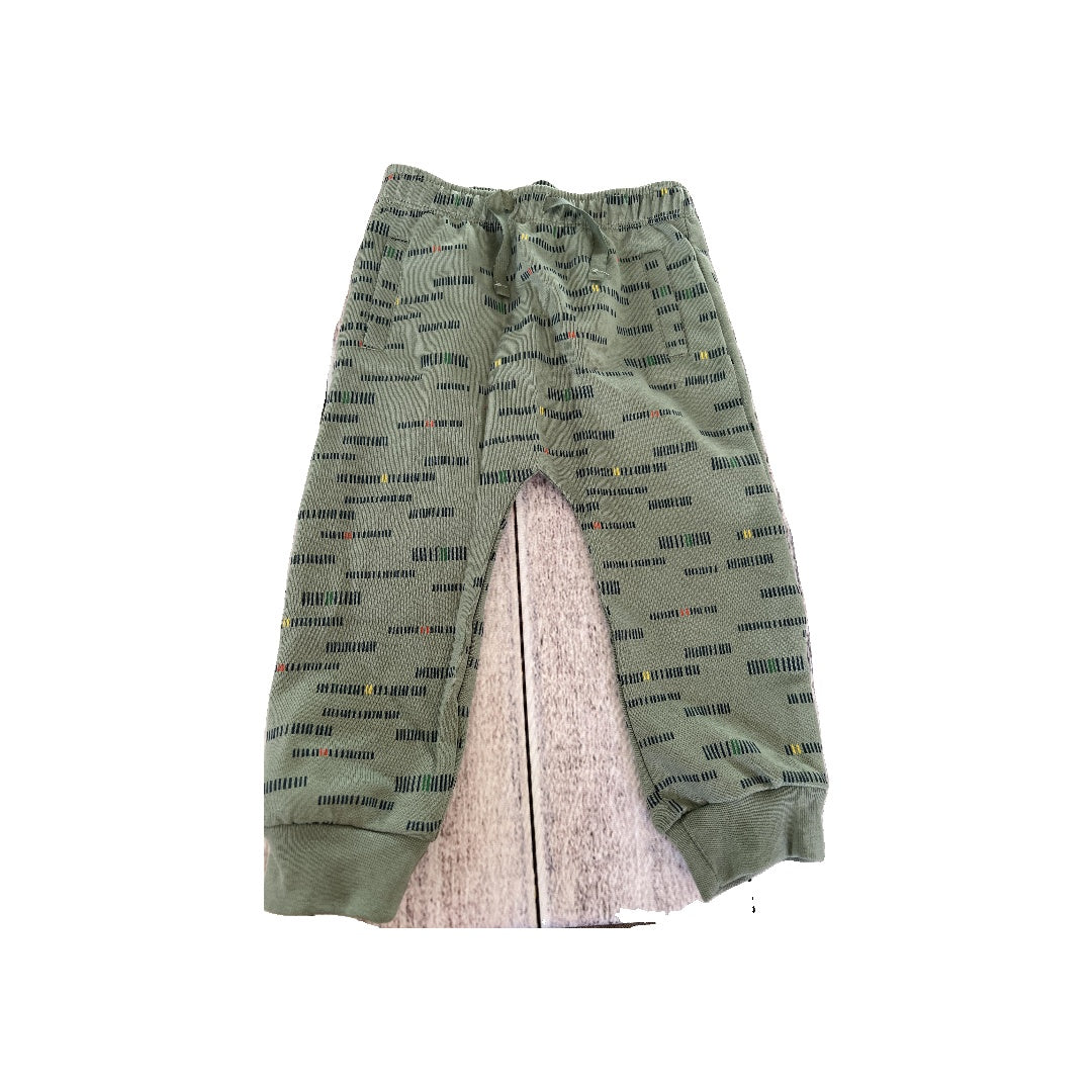 Oliver & Rain Boys Sage | Grey | Pattern Pants Size: 24 months Sage | Grey | Pattern