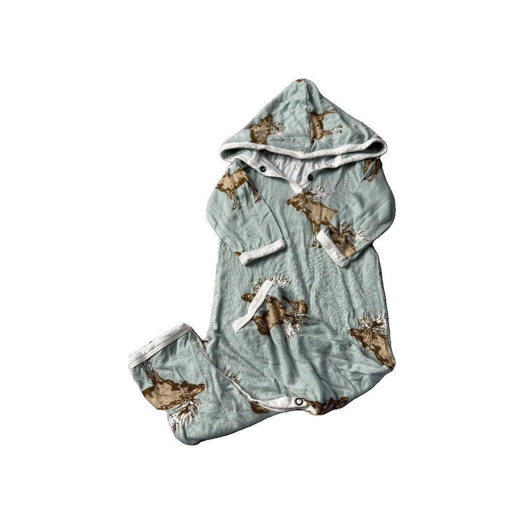 Milkbarn Boys Sage | moose Romper Size: 3-6 months Sage | moose