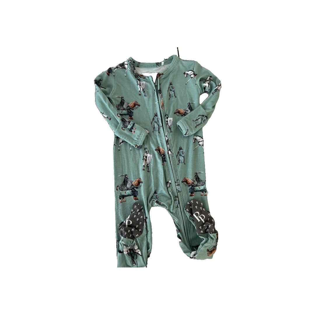 Posh Peanut Boys Sage | Whimsical Pajamas Size: 0-3 months Sage | Whimsical