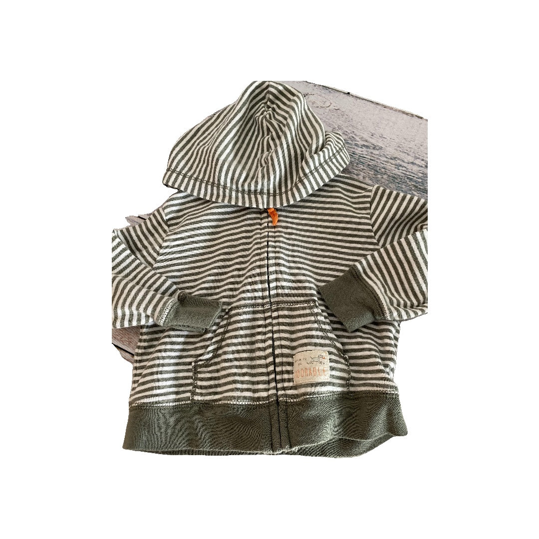 Carters Boys Sage | White | Stripe Sweater Size: 6 months Sage | White | Stripe