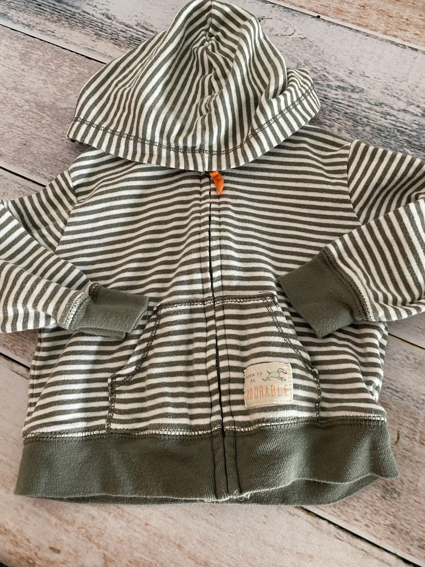 Carters Boys Sage | White | Stripe Sweater Size: 6 months Sage | White | Stripe