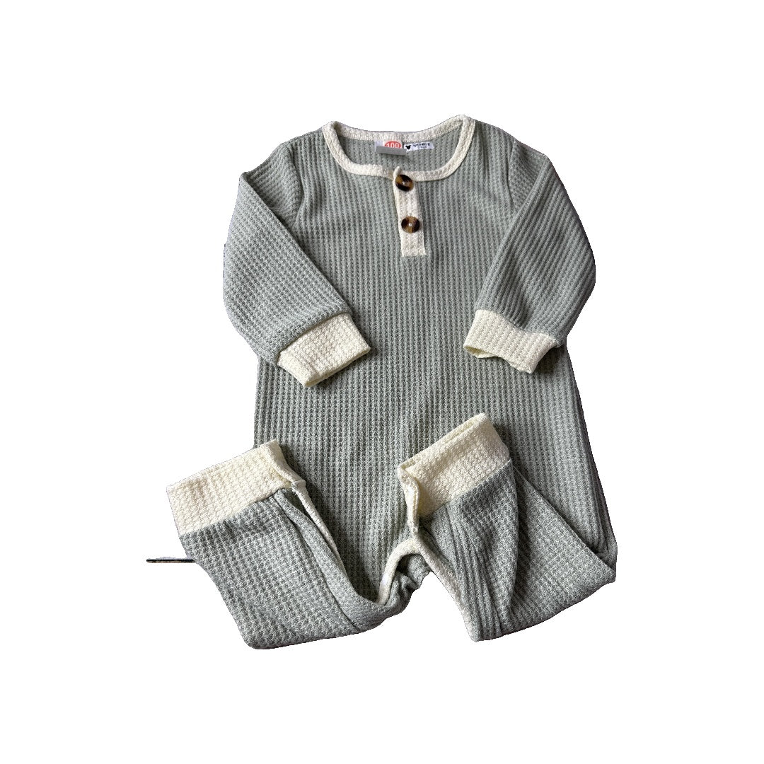 Mama Siesta Unisex Sage Long Sleeve Outfit Size: 18-24 months Sage
