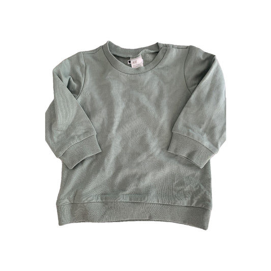 H&M Girls Sage Sweatshirt Size: 6-9 months Sage