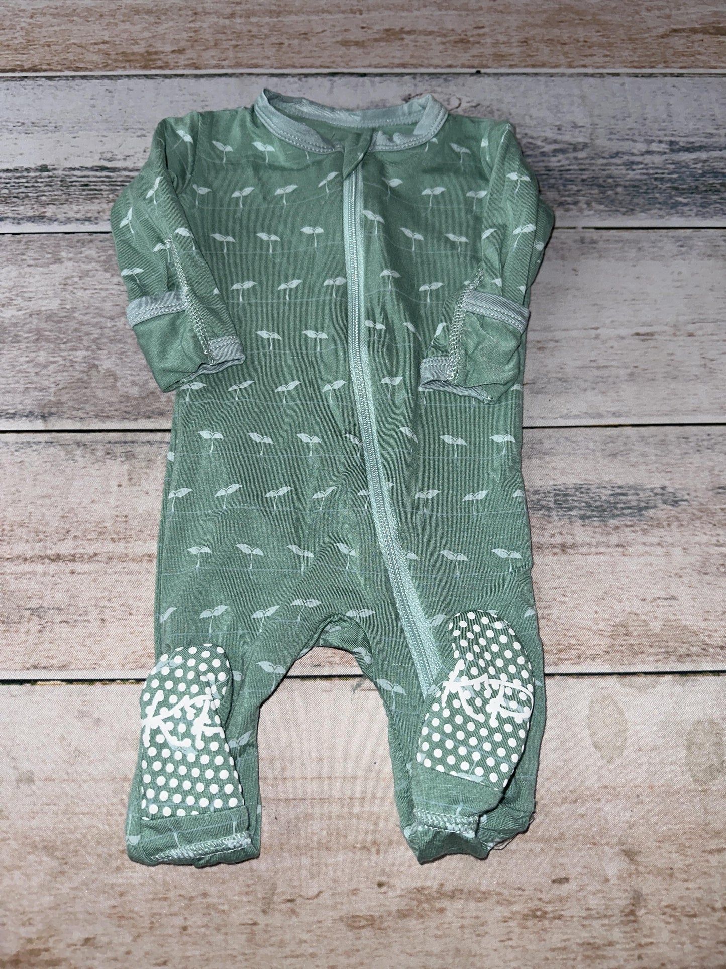 KicKee Pants Boys Sage Pajamas Size: 0-3 months Sage