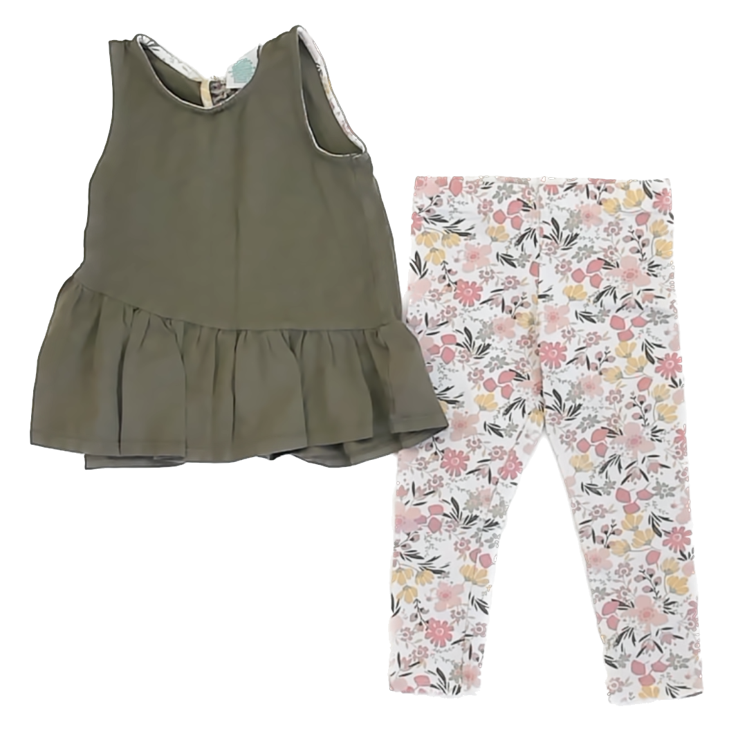Emma's Garden Girls Sage Apparel Sets Size: 18 Months Sage