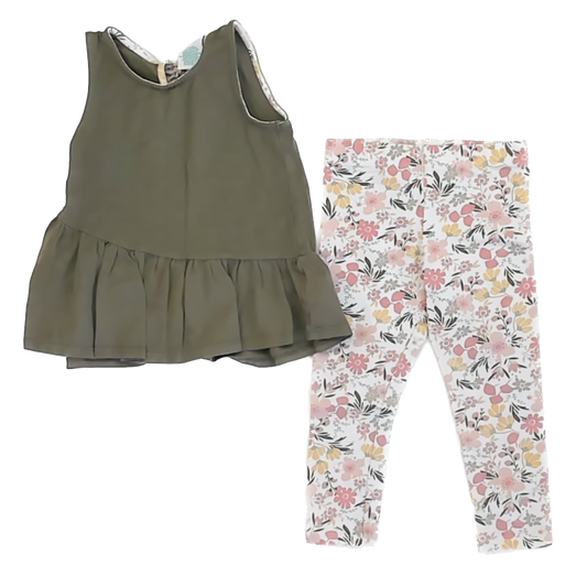 Emma's Garden Girls Sage Apparel Sets Size: 18 Months Sage