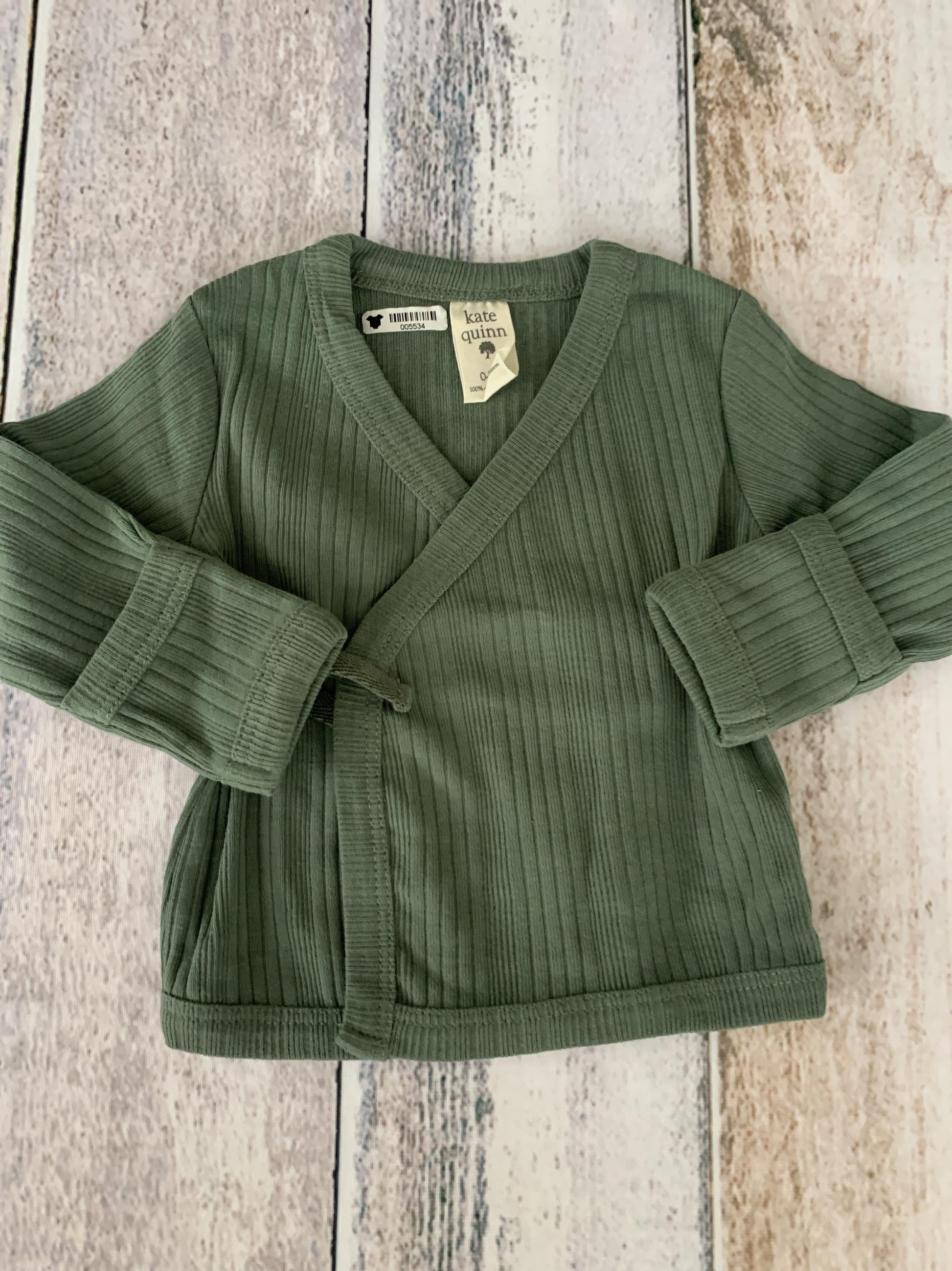 Kate Quinn Girls Sage Shirt Size: 0-3 months Sage