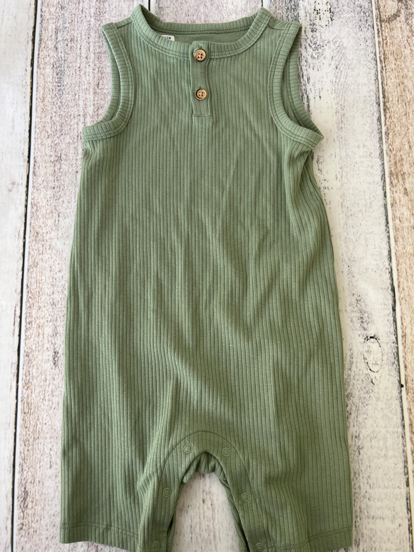 Cat & Jack Boys Sage Romper Size: 18 months Sage