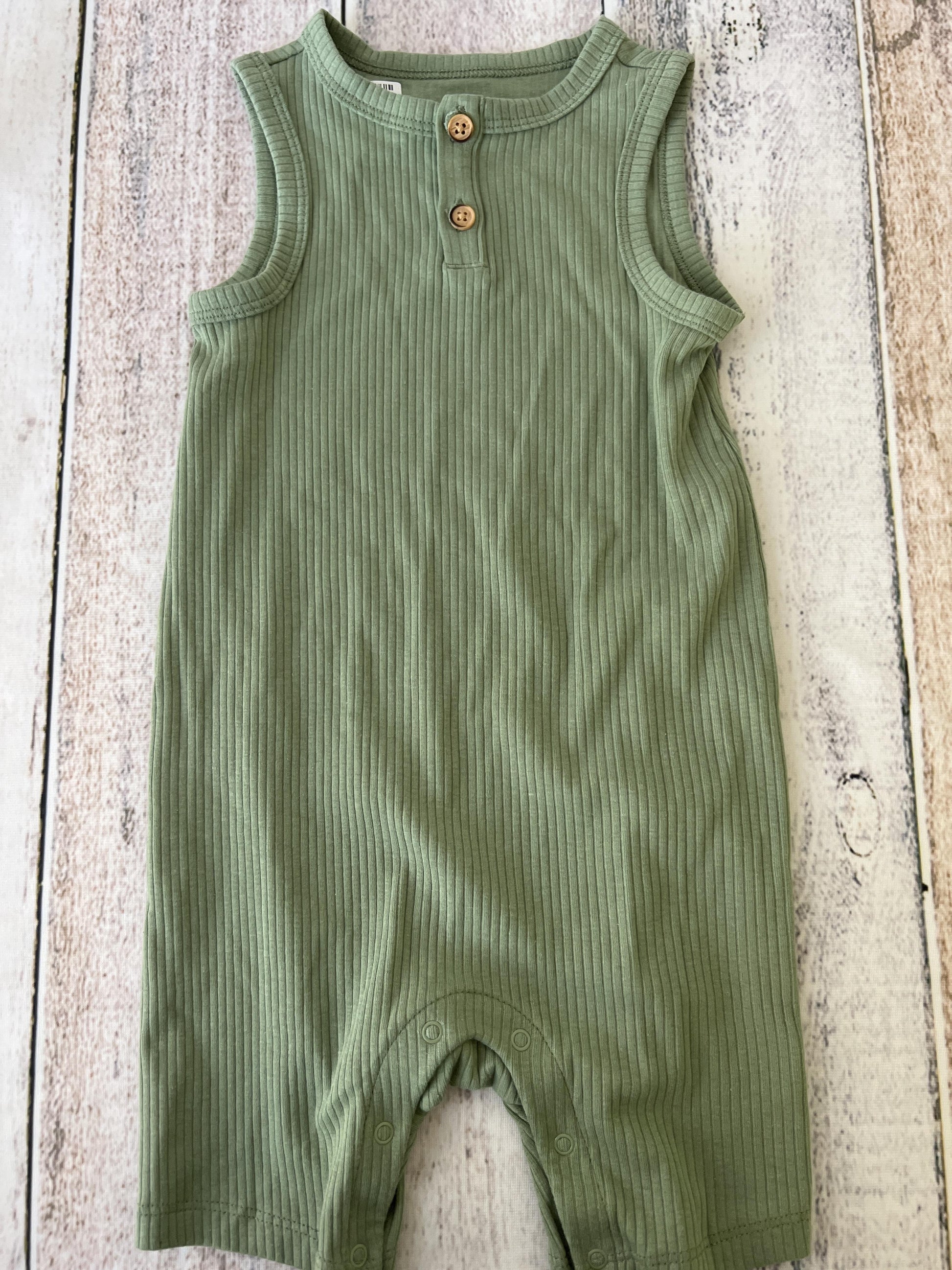 Cat & Jack Boys Sage Romper Size: 18 months Sage