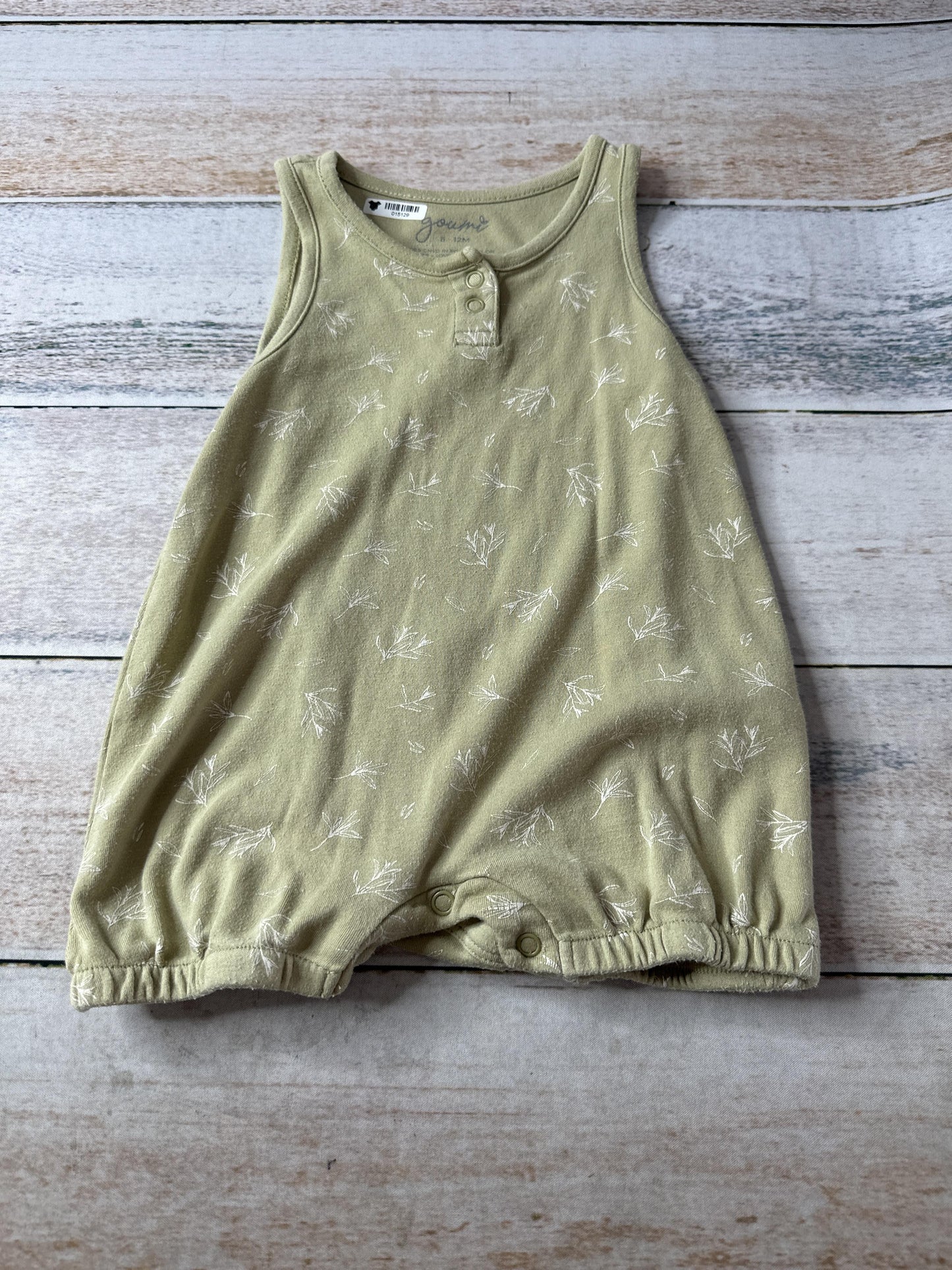 Goumi Unisex Sage Romper Size: 6-12 months Sage