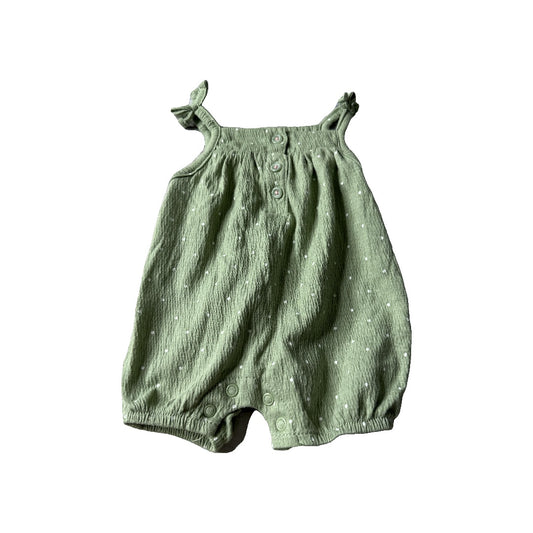 Just Born Girls Sage Romper Size: Newborn Sage