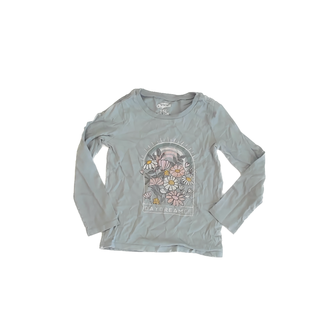 Osh Kosh Girls Sage Long Sleeve T-Shirt Size: 6 Years Sage