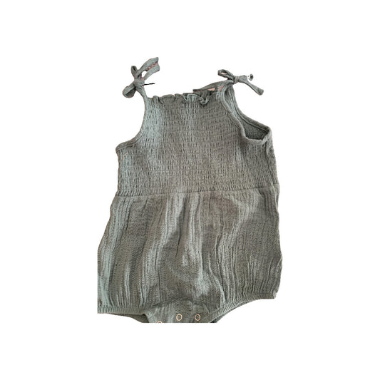 Grayson mini Girls Sage Romper Size: 12M Sage