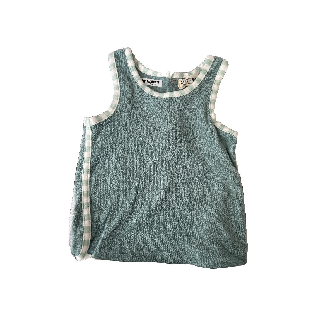 Rabbit Bear Boys Sage Tank Top Size: 6-9 months Sage