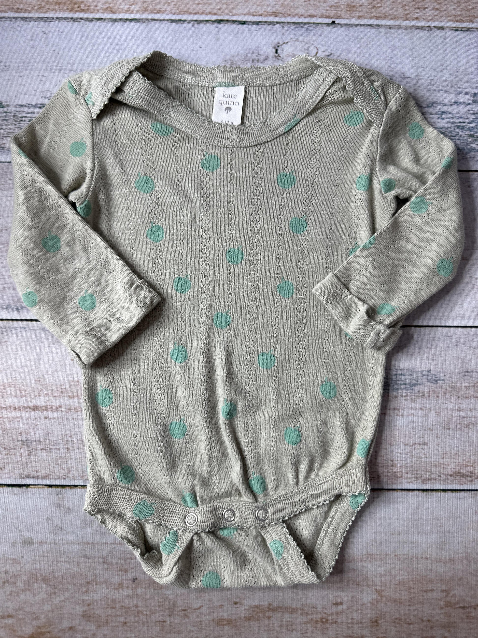 Kate Quinn Girls Sage Onesie Size: 6-12 months Sage