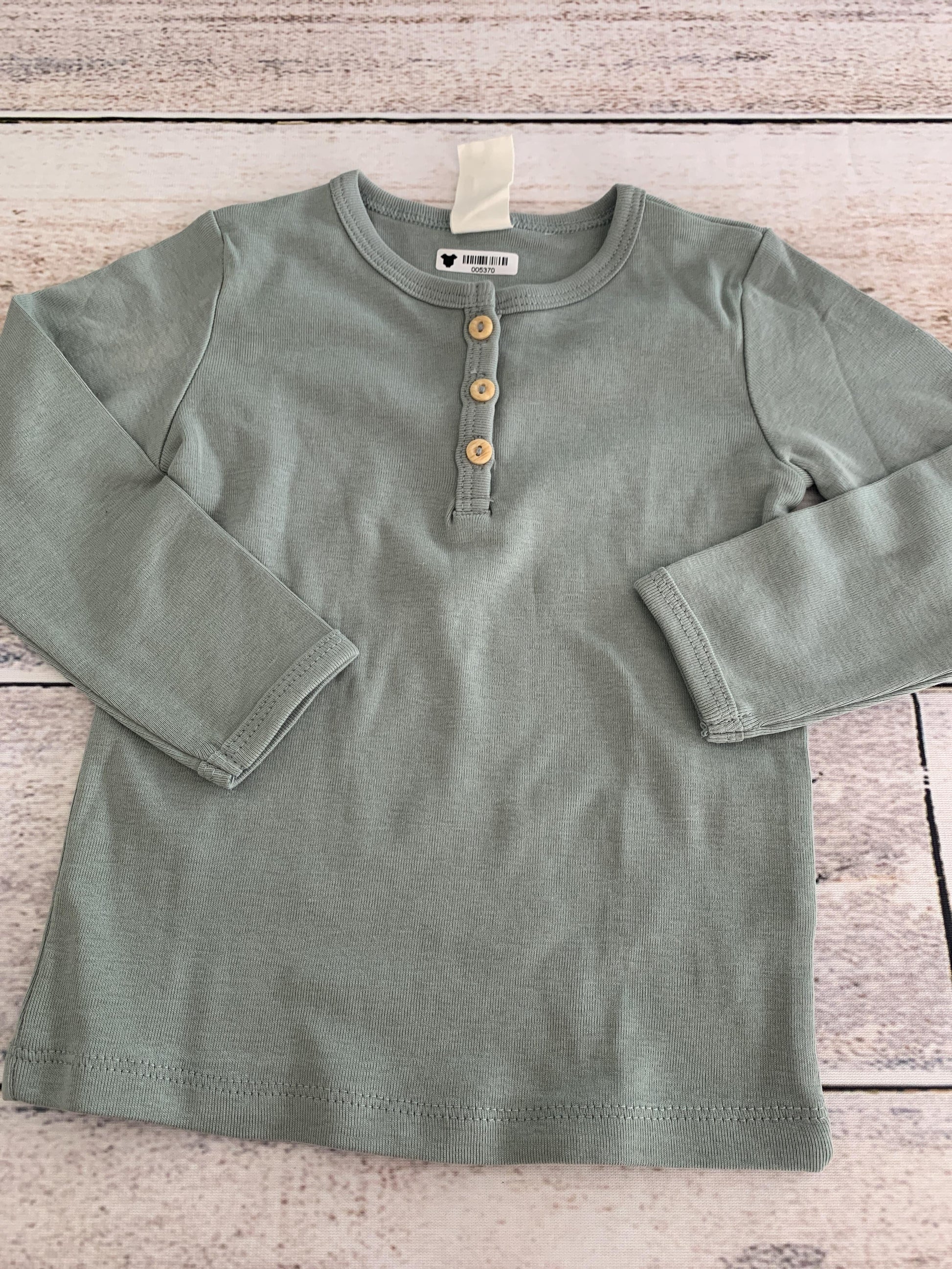 H&M Boys Sage Button Down Short Sleeve Size: 9-12 Months Sage