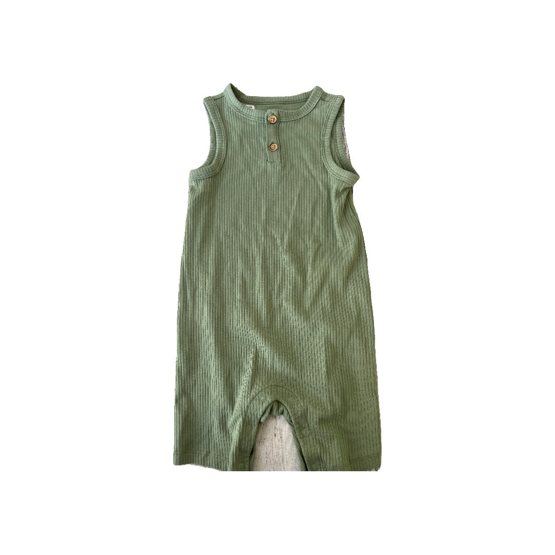 Cat & Jack Boys Sage Romper Size: 18 months Sage