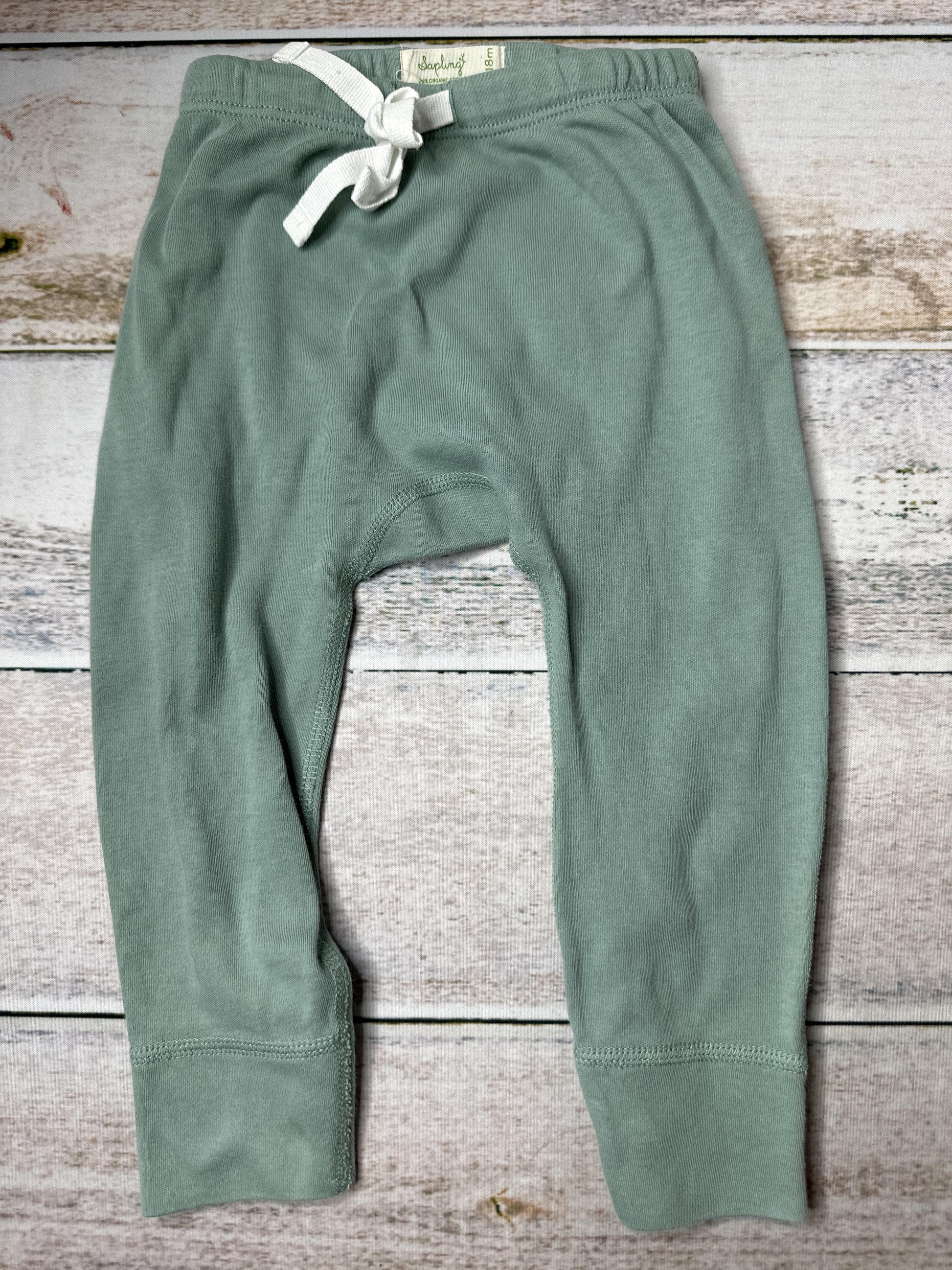 Sapling Unisex Sage Pants Size: 12-18 months Sage