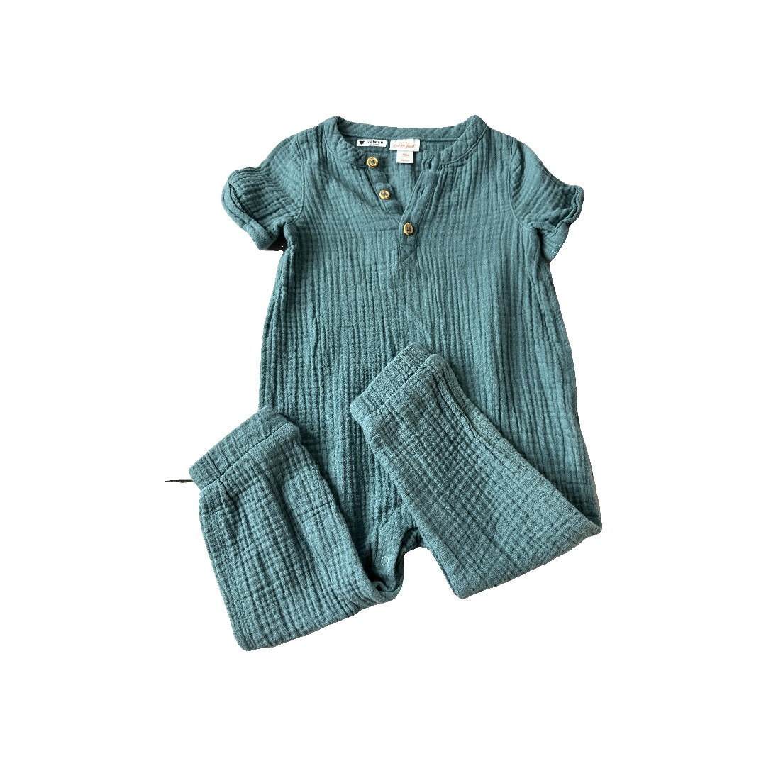 Cat & Jack Unisex Sage Romper Size: 18 months Sage