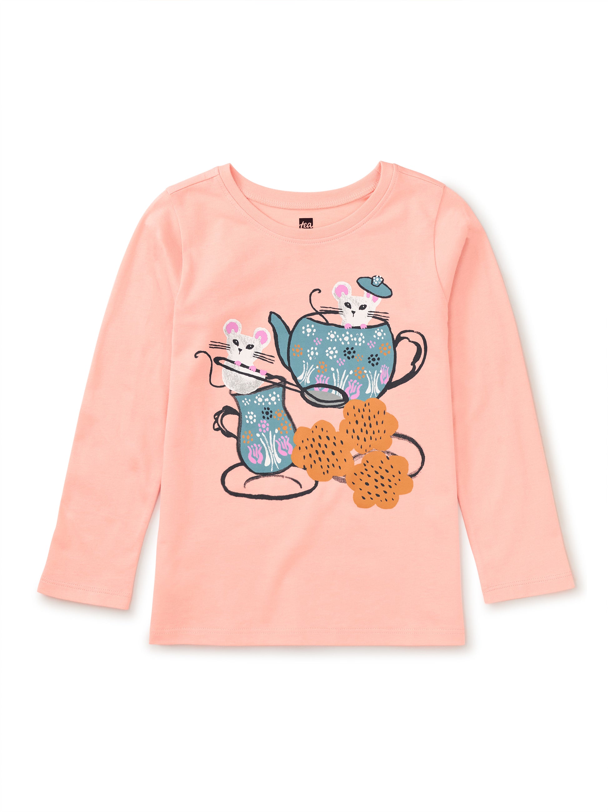 Tea Collection Girls Salmon Turkish Tea T-Shirt Size: 12-18 Months Salmon Turkish Tea