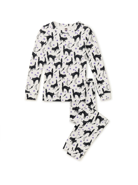 Tea Collection Unisex Scaredy Cat 2-piece Pajamas Size: 2T Scaredy Cat