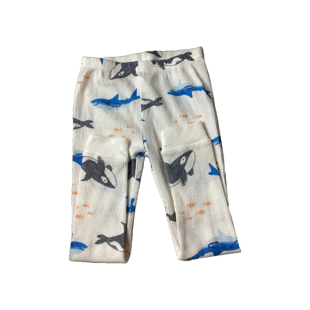 Unisex Sea Animals | Blue | orange Pajamas Size: 4T Sea Animals | Blue | orange