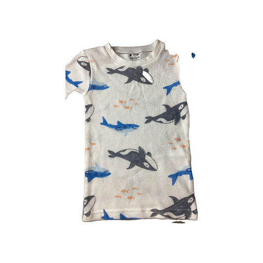 Carters Unisex Sea Animals | Grey | Blue | orange Pajamas Size: 4T Sea Animals | Grey | Blue | orange