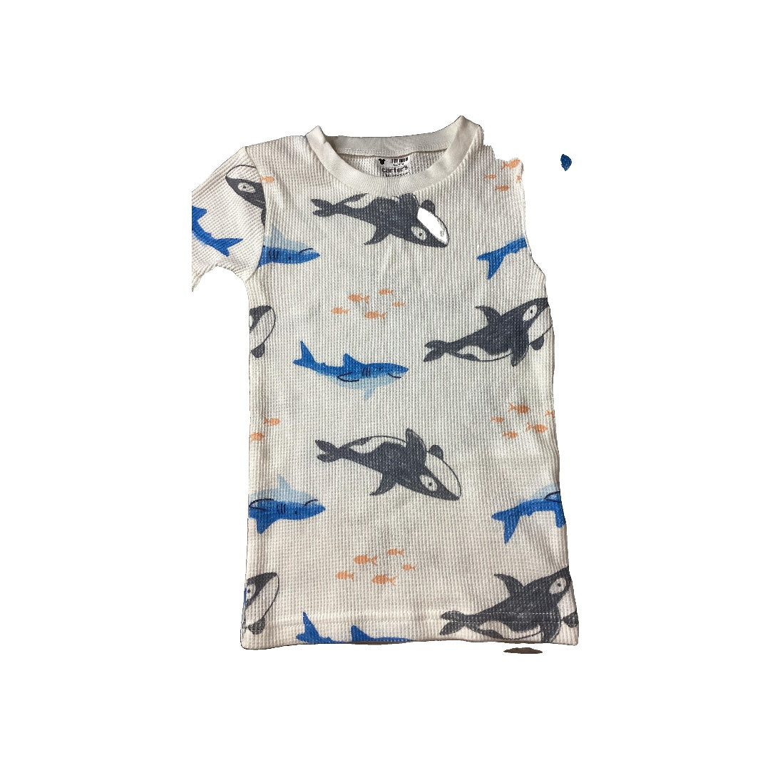 Carters Unisex Sea Animals | Grey | Blue | orange Pajamas Size: 4T Sea Animals | Grey | Blue | orange