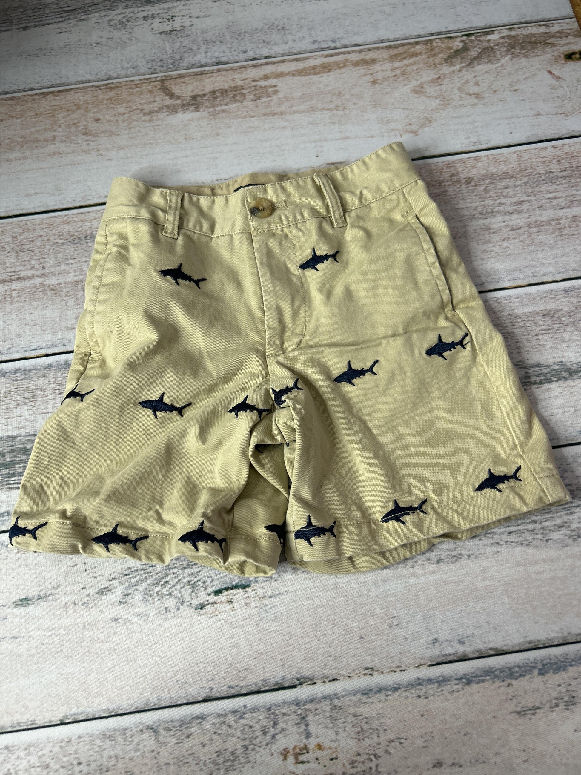 Boys Sea Animals | Tan Shorts Size: 4T Sea Animals | Tan