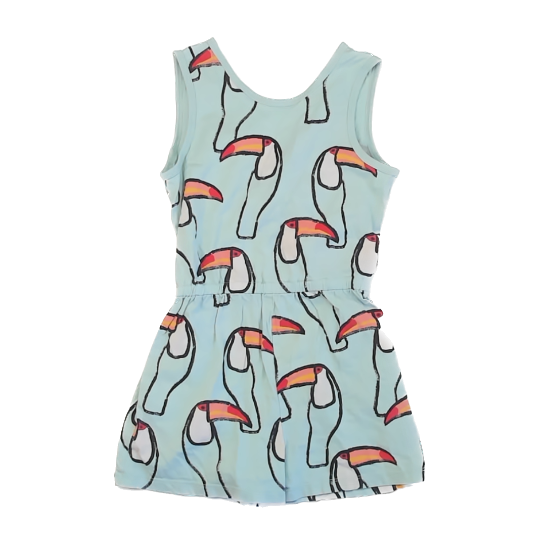 Tea Collection Girls Sea foam Green Toucans | Short Sleeve Dress Size: 12 Years Sea foam Green Toucans | Short Sleeve