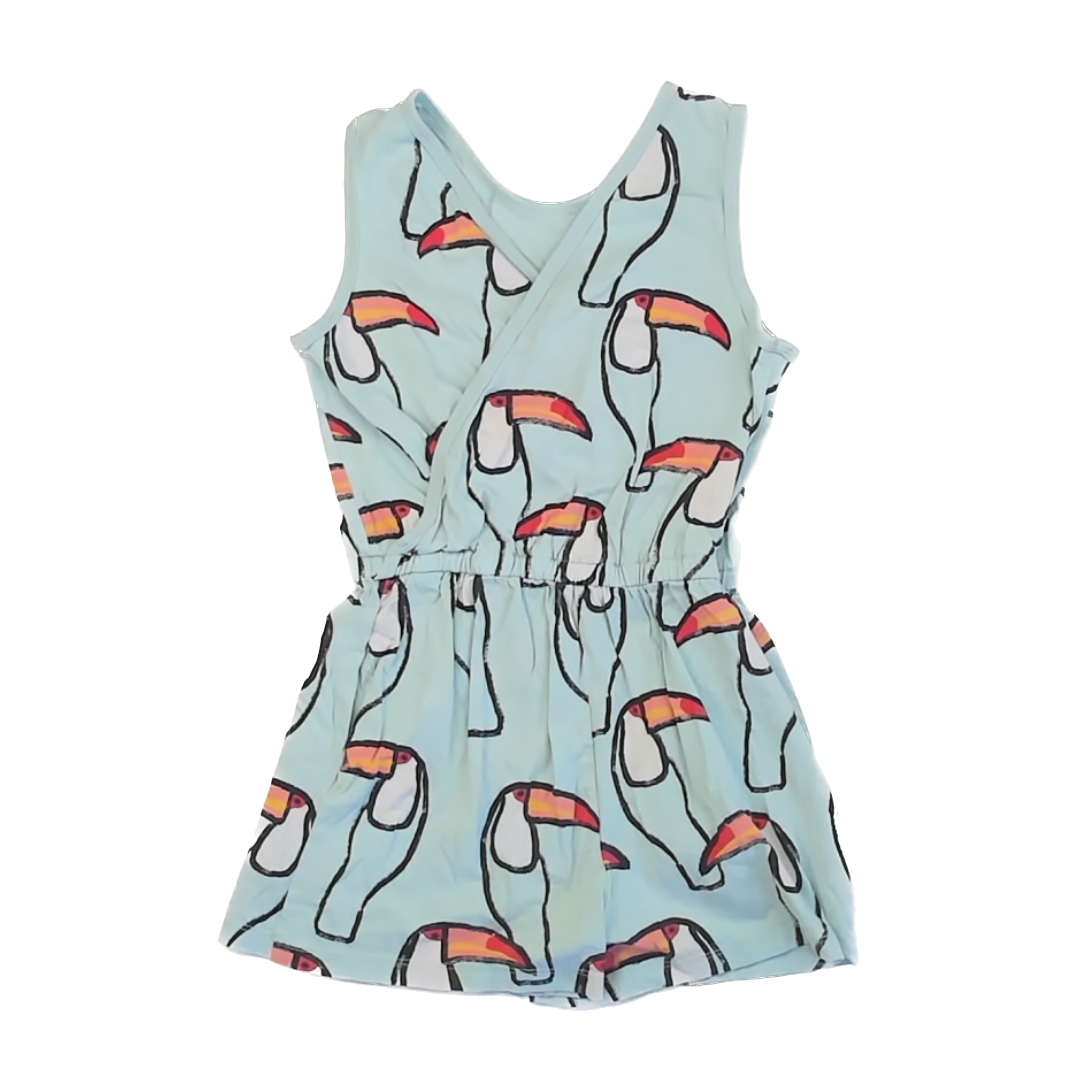 Tea Collection Girls Sea foam Green Toucans | Short Sleeve Dress Size: 12 Years Sea foam Green Toucans | Short Sleeve