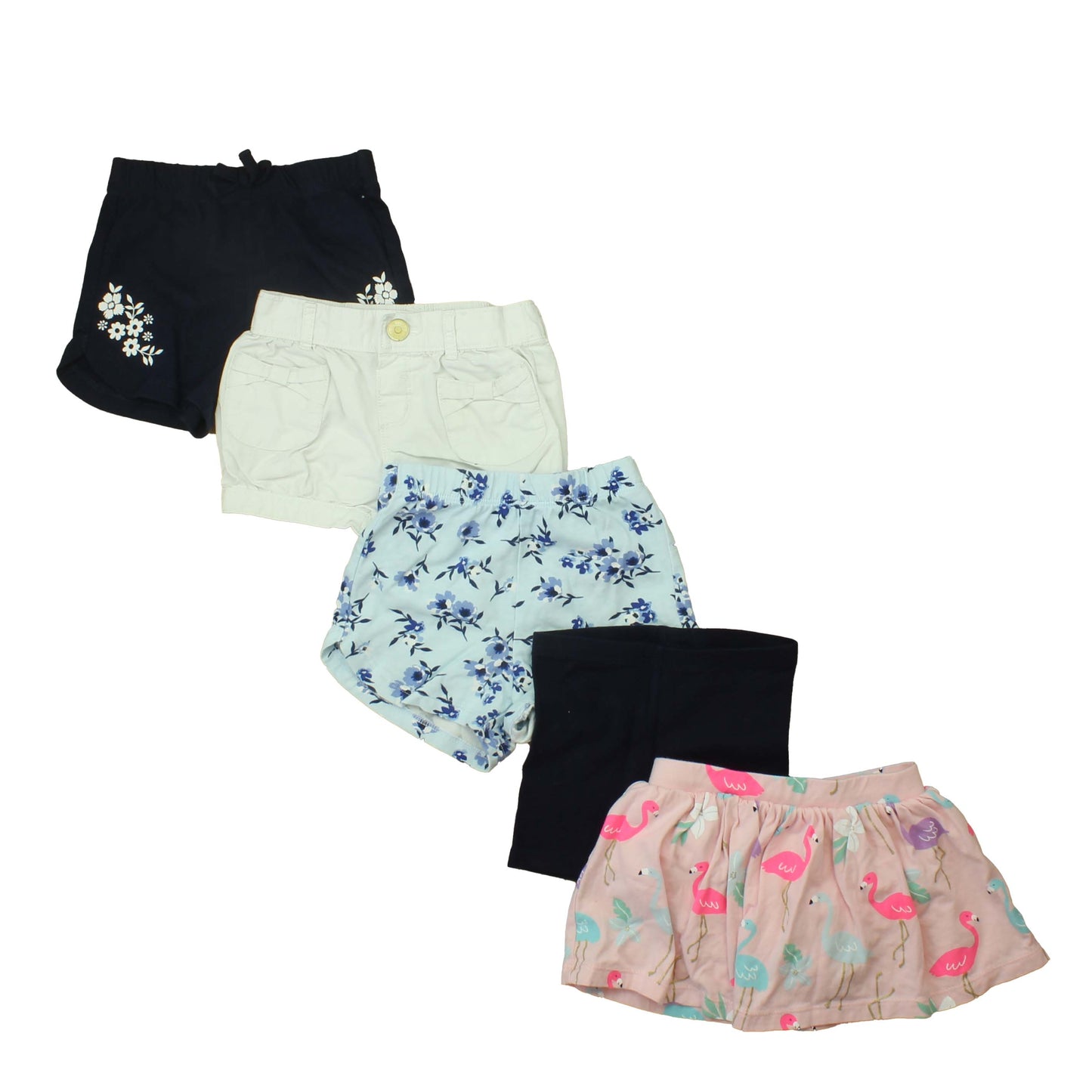Girls Girls Set of 5 Summer Bottoms Size: NB-3T "choose size" Set of 5