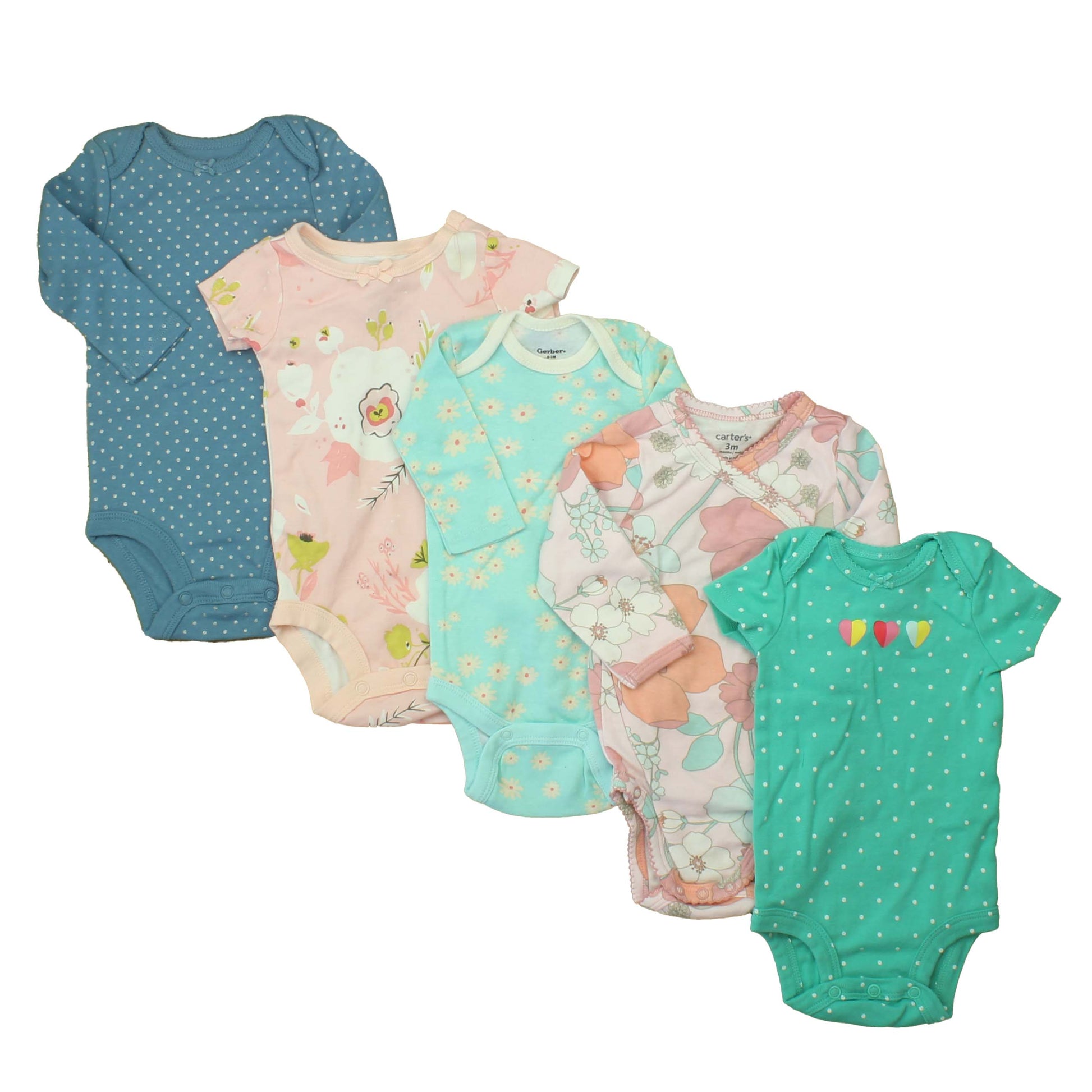 Girls Girls Set of 5 Onesie Grab Bag Size: NB-3T "choose size" Set of 5