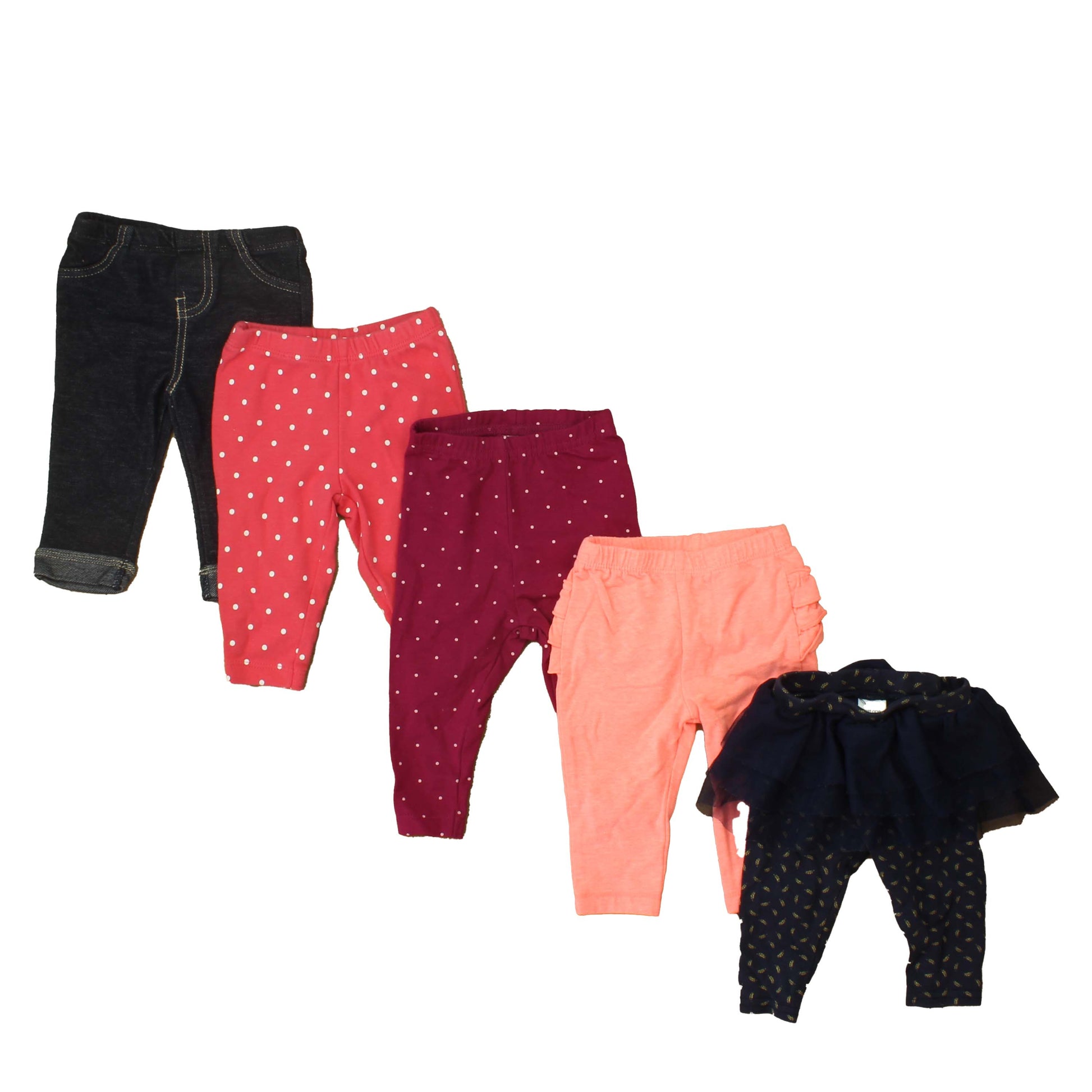 Girls Girls Set of 5 Leggings Size: NB-3T "choose size" Set of 5