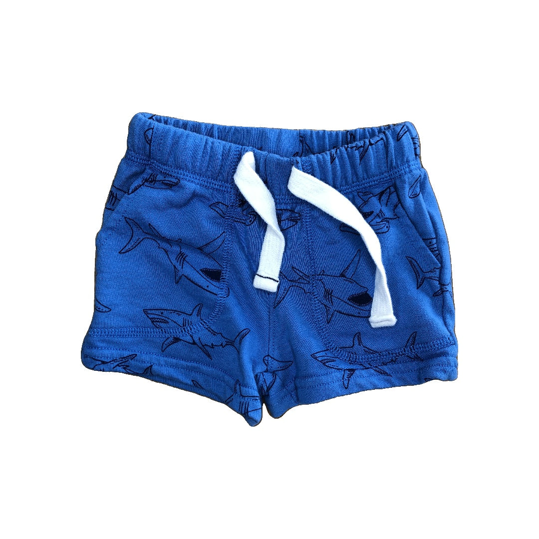 Carters Boys Sharks | Light Blue Shorts Size: 3 months Sharks | Light Blue