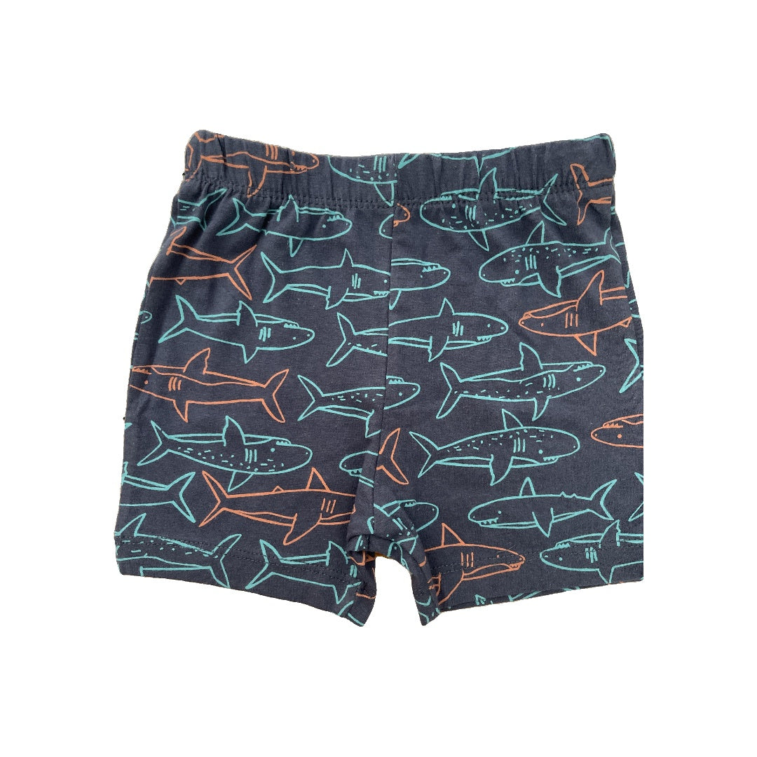Nordstrom Boys Sharks | Navy Blue Pajamas Size: 3T Sharks | Navy Blue