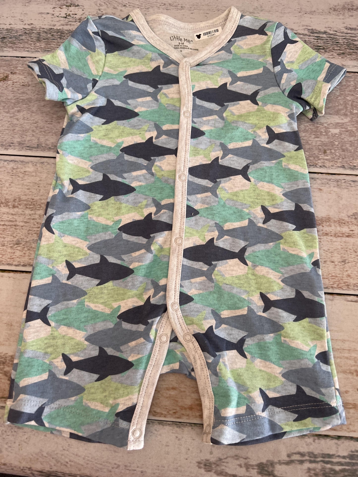 Boys Sharks Romper Size: 9 months Sharks